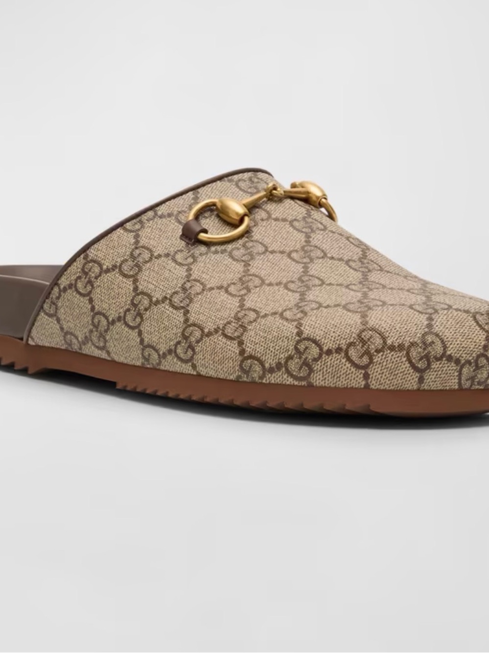 Gucci GG Supreme Horsebit Mules